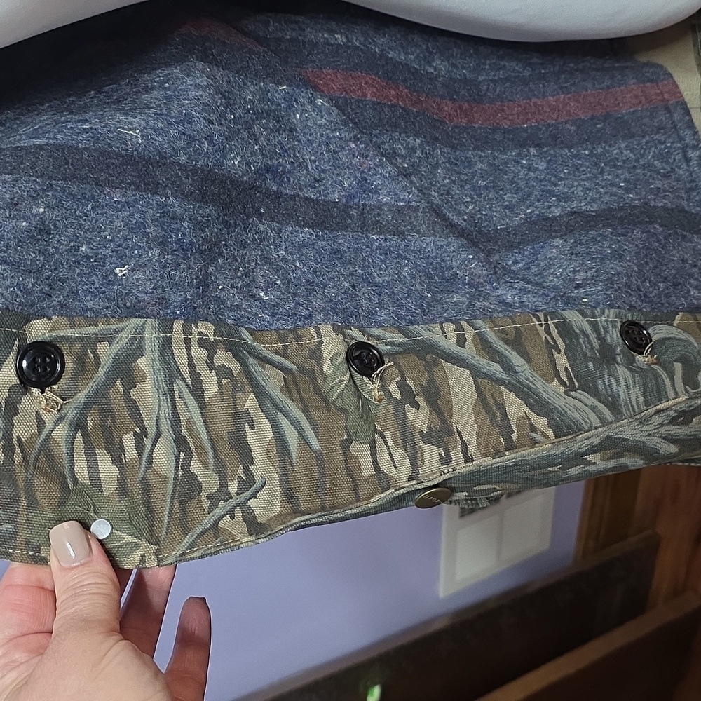 VTG Carhartt Mens Hunting Jacket Medium Camo Mossy Oak Blanket Lined Coat - Picture 3 of 8